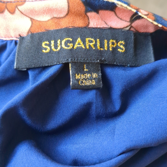 SUGARLIPS Womens Dress Floral Multicolor Bell Flare Sleeves - Picture 9 of 11